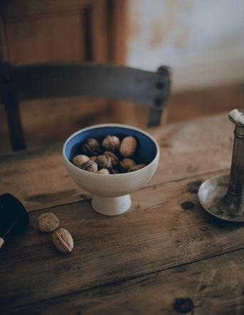 Coupe à fruit artisanale en poterie française