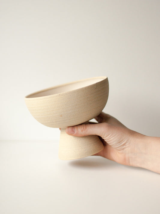 Coupe à pied blanc crème