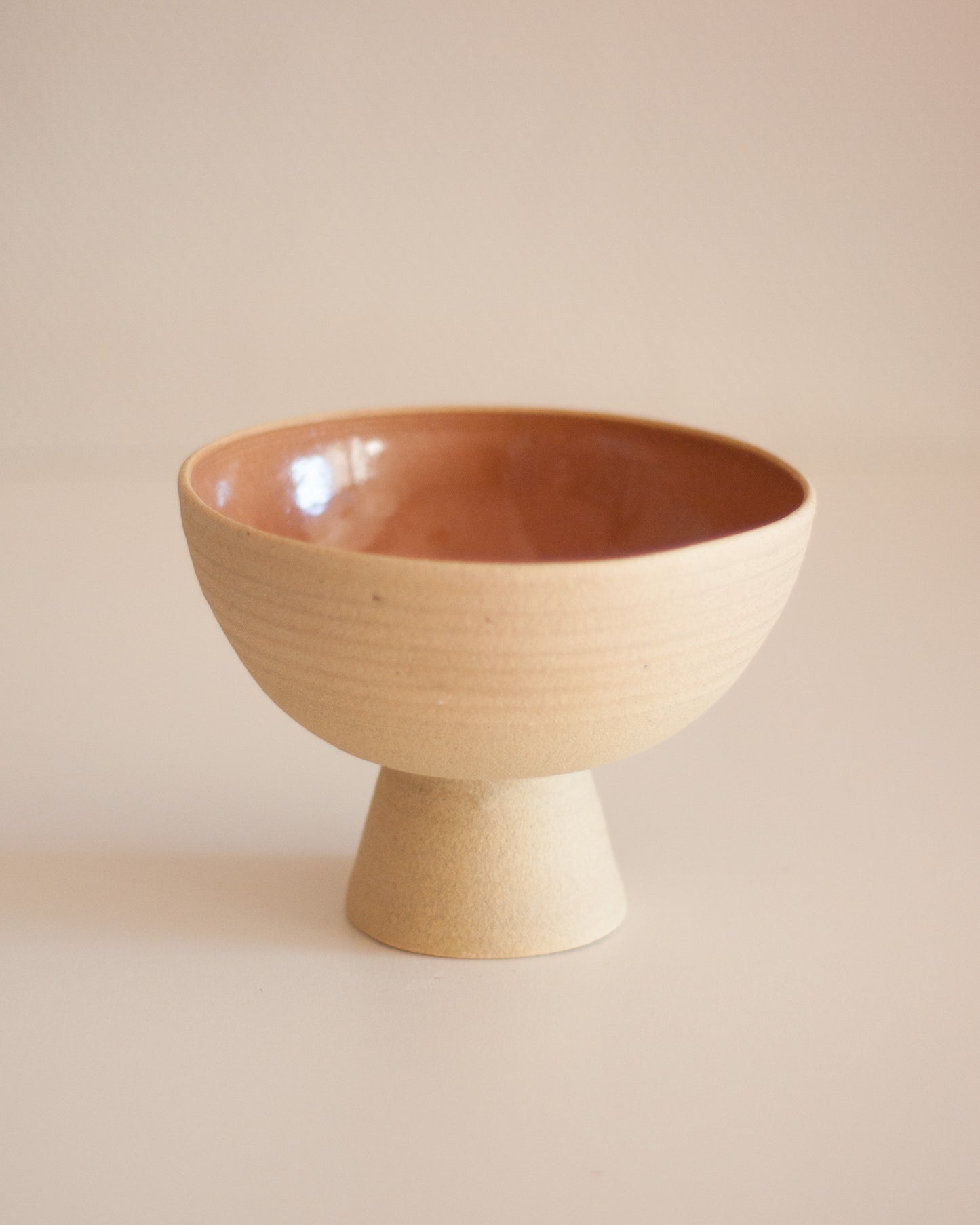 Coupe à pied ronde terracotta