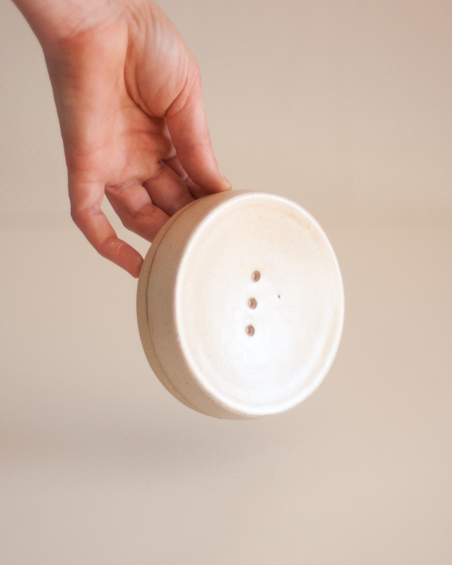 Porte-savon blanc crème